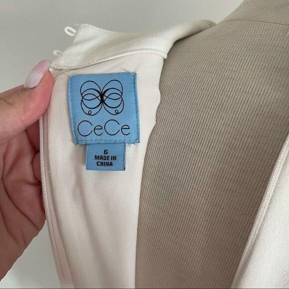 Cece White Halter Mini Dress Cocktail Size 6 - Picture 4 of 8